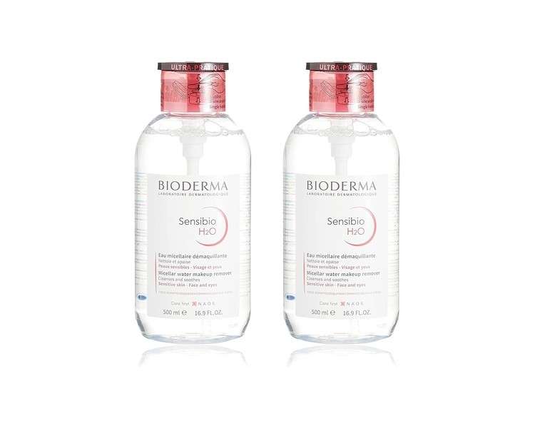 BIODERMA Sensibio H2O Micellar Water for Sensitive Skin 500ml - Pack of 2