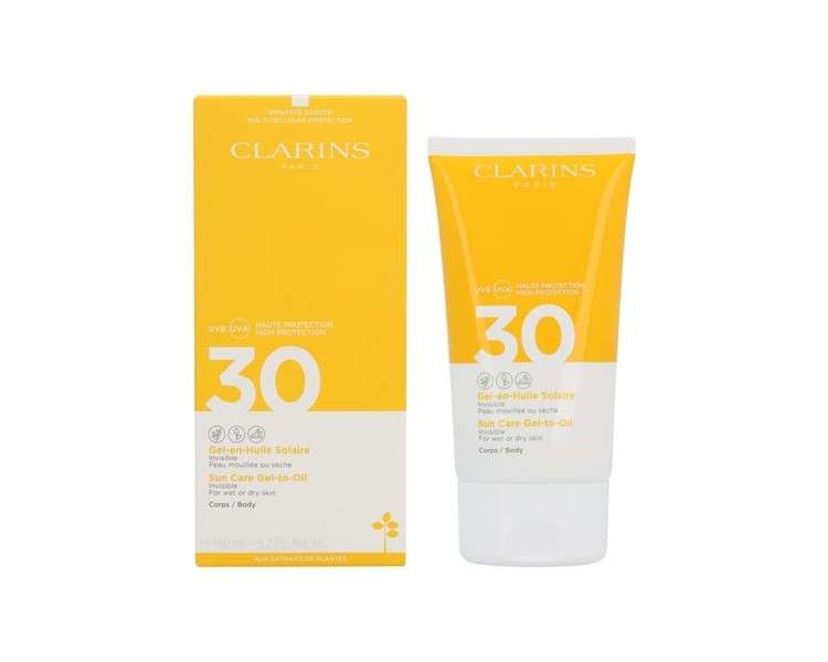 Clarins Sun Care Gel-to-Oil SPF30 by for Unisex - 5.2oz Sunscreen