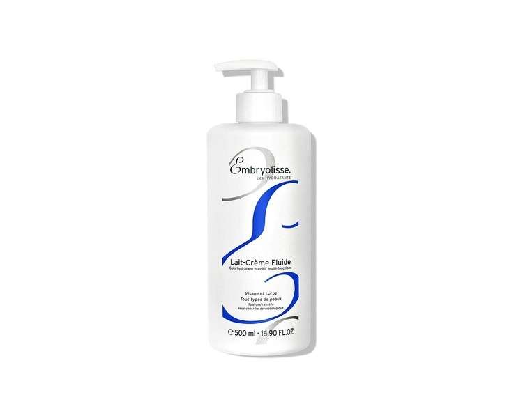 Embryolisse Lait-Crème Fluid Multi-Function Nourishing Moisturizer Facial Make-Up Remover Quickly Absorbed Face & Body Lotion Perfect in Hot Climates 500ml