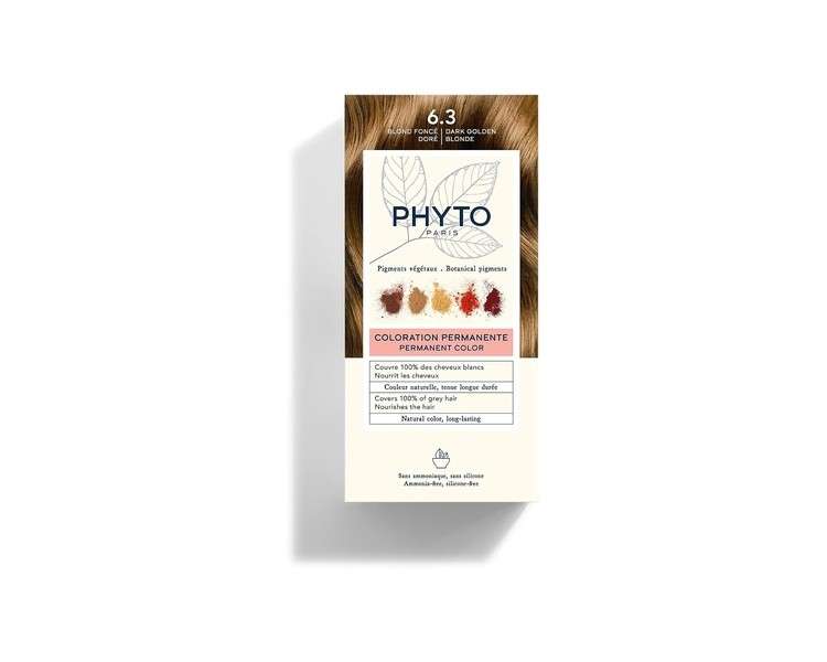 PHYTOCOLOR Permanent Hair Dye Shade 6.3 Dark Golden Blonde