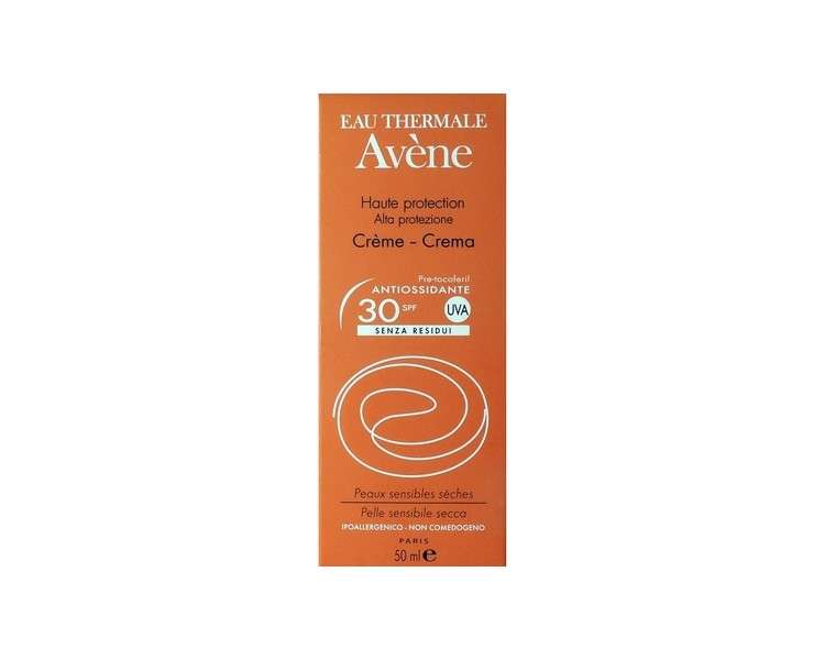 Avene Sun Very High Protection Spf 30+ Sunscreen Cream 50ml