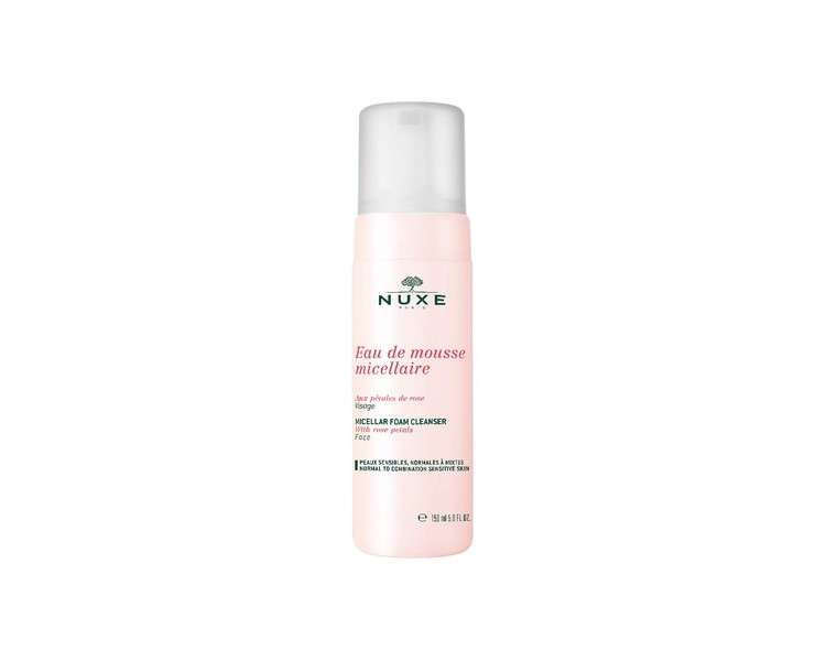 NUXE Micellar Foam Cleanser with Rose Petals 5 Fl Oz