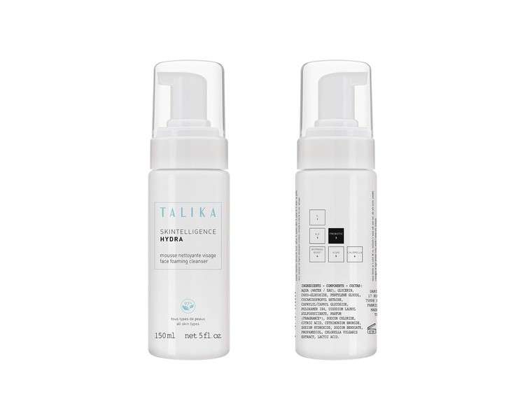 TALIKA Skintelligence Hydra Foaming Face Cleanser Moisturizing Cleansing Foam for Face - Skin and Pore Cleanser for Impure Skin - For All Skin Types - 150ml Pump Dispenser