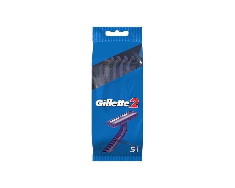 Gillette 2 Men's Disposable Razor 5 Units