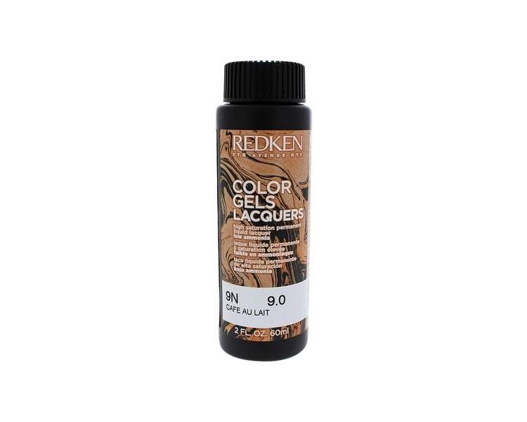Redken Colour Gels Lacquer Permanent Hair Colour, No. 9n Coffee with milkt, 60 Ml