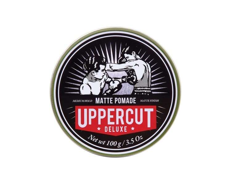 Uppercut Deluxe Matte Pomade Hair Styling Product for Men with Medium Hold and No Shine 100g