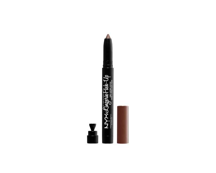 NYX Professional Makeup Lip Lingerie Push-Up Long Lasting Plumping Lipstick Teddy Warm Rich Brown