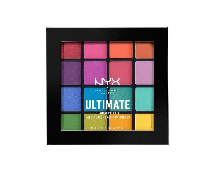 Nyx Professional Ultimate Eye Shadow Palette USP04 Brights 16 Shades