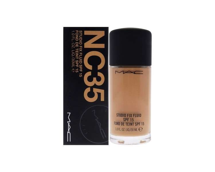 MAC Studio Fix Fluid SPF 15 NC35 Foundation Women 1 oz