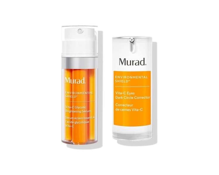 Murad Environmental Shield VITA-C Eyes Dark Circle Corrector Vitamin C Eye Serum 15ml + VITA-C Glycolic Brightening Serum