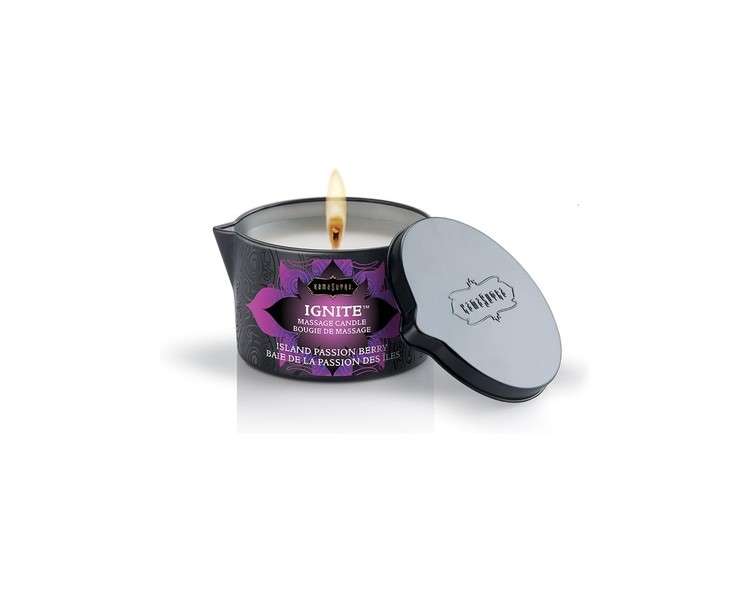Kama Sutra Massage Oil Candle Island Passion Berry 6 Ounce