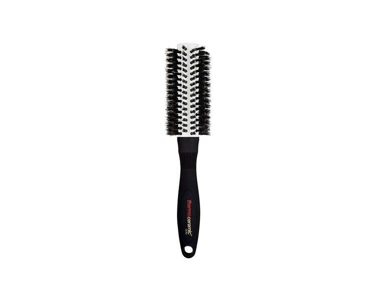 Denman Thermoceramic Round Hair Brush for Blow-Drying and Smoothing Medium Length Hair 25/52mm Black/White