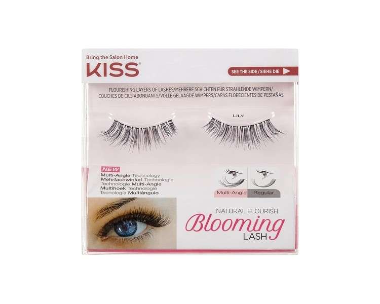 KISS Blooming Lash Fake Eyelashes Style 'Lily' with Tapered End Technology and Multi-Angle Technology