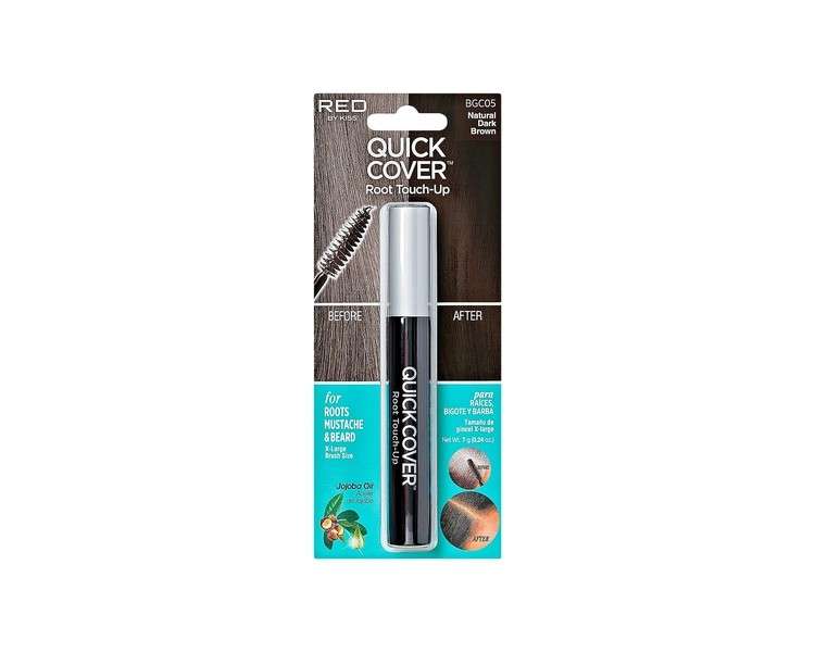 Kiss Quick Cover Brushin Color Touch Up Natural Dark Brown