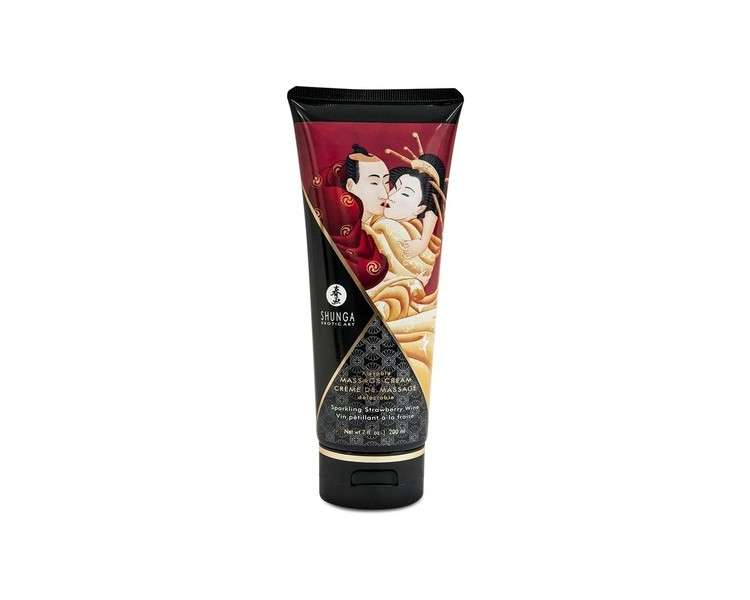 Shunga Strawberry Cream Massage with Cava 200ml