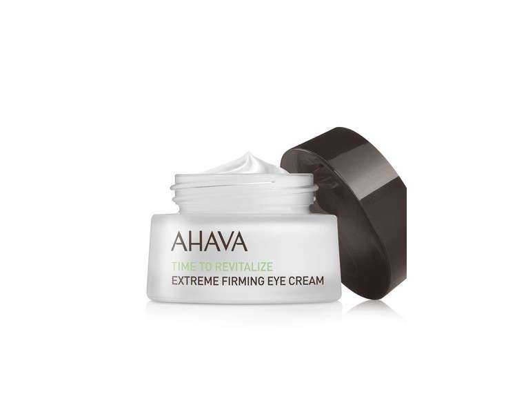 AHAVA Extreme Firming Eye Cream Firms Hydrates Smoothes and Reduces Wrinkles of Eye Area Enriched with Extreme Complex Exclusive Dead Sea Osmoter Peptides Hyaluronic Acid and Shea Butter 0.5 Fl.Oz