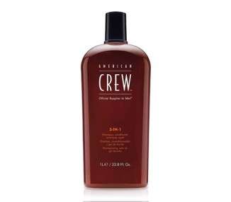 American Crew Men's 3-in-1 Shampoo, Conditioner, and Body Wash 33.8 Fl Oz