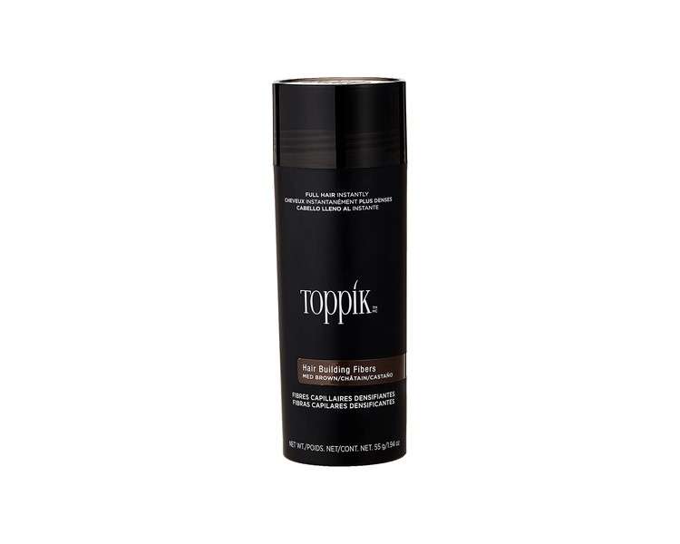 Toppik Hair Building Fibers Powder Medium Brown 55g