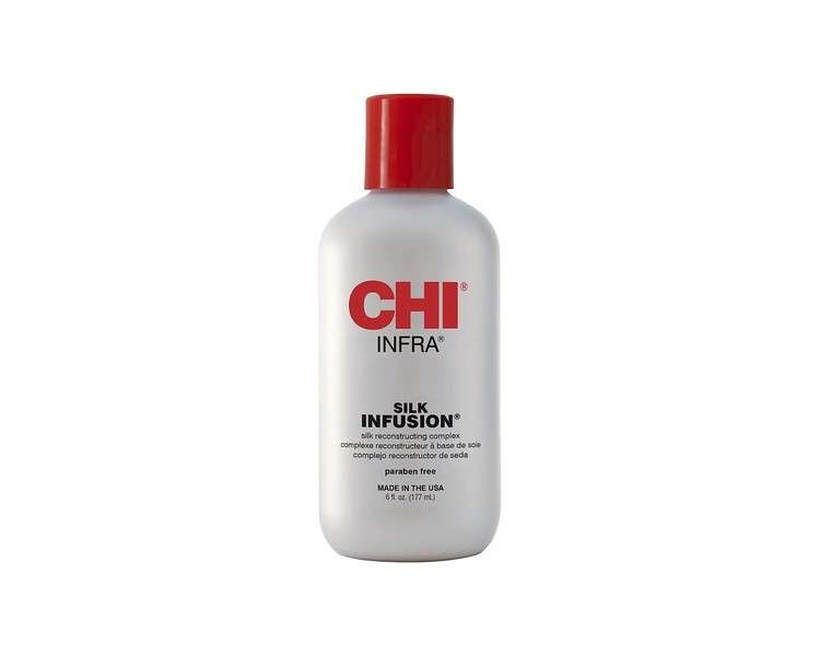 CHI Silk Infusion Leave-In Hair Serum for Dry Damaged Hair Heat Protectant for All Hair Types Pre-Styling Hair Oil for Repair Strengthening and Moisturizing 177ml
