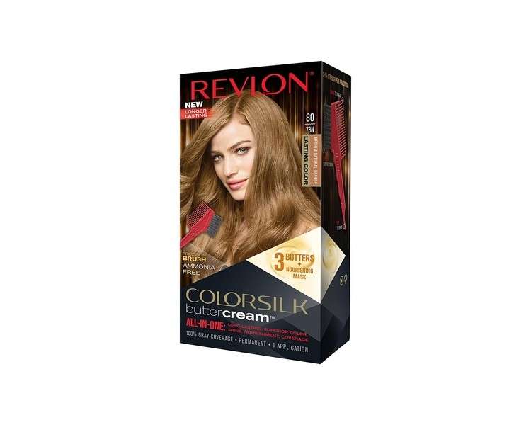 Revlon Luxurious Colorsilk Buttercream Hair Color 125ml 80/73N Medium Natural Blonde