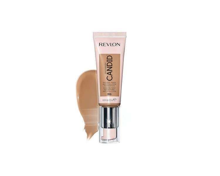 Revlon PhotoReady Candid Natural Finish Foundation with Anti-Pollution Antioxidant and Anti-Blue Light Ingredients 0.75 fl. oz. 310 Butterscotch