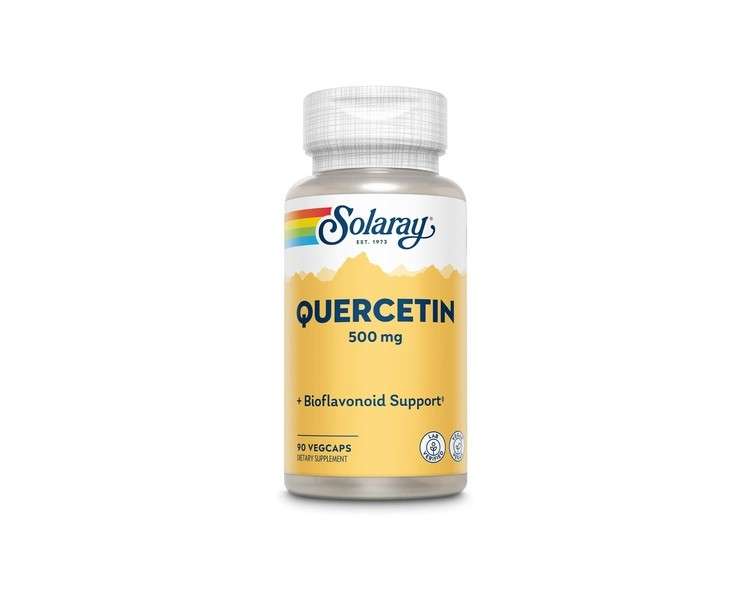 SOLARAY Quercetin 500mg Supports Sinus Respiratory Immune Function and Normal Healthy Uric Acid Levels 90 VegCaps