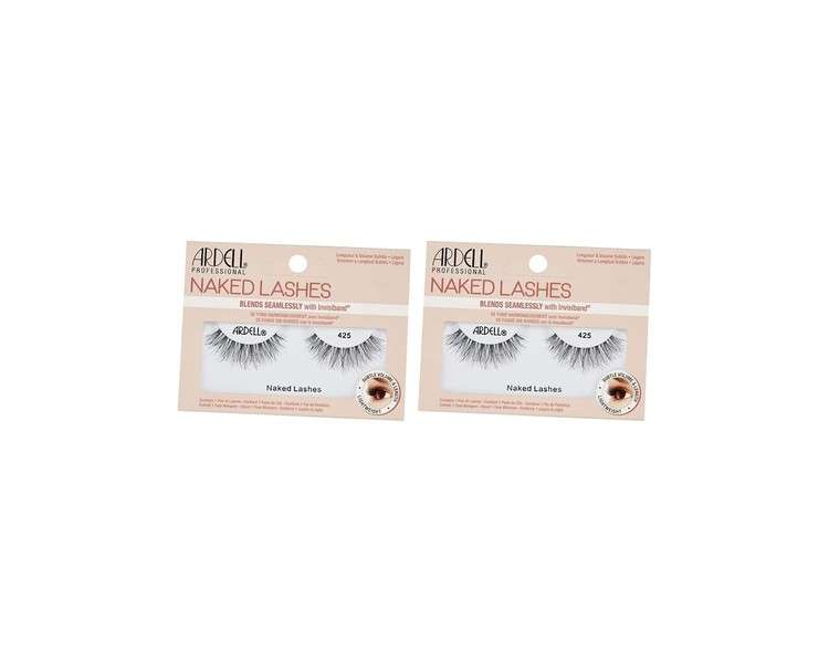 ARDELL Naked Lashes Real Hair False Eyelashes 425 - Natural Vegan Reusable Fake Lashes for Gluing - 1 Pair