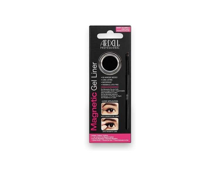 ARDELL Professional Magnetic Gel Liner Black Vegan 3g Gel Lash Liner with Brush Applicator