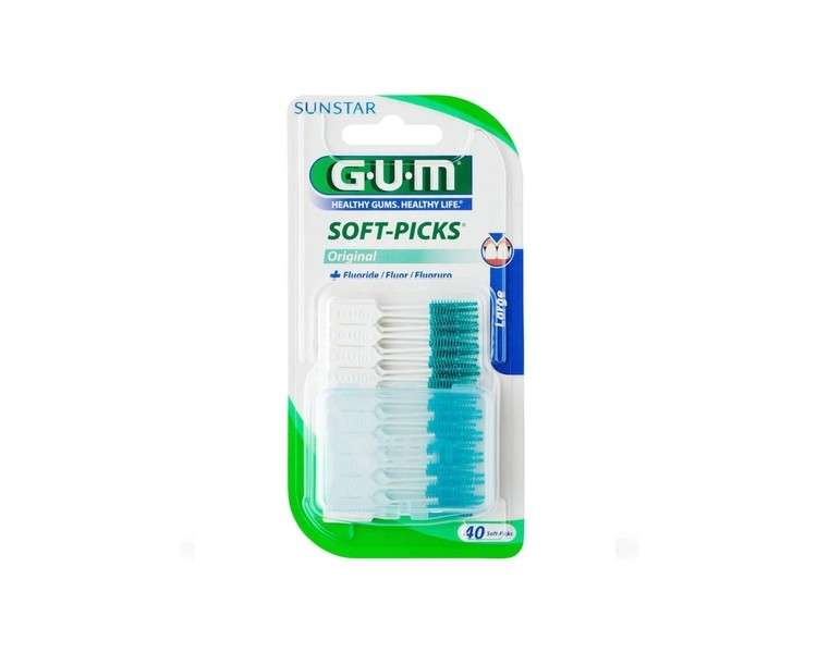 Gum Manual Toothbrushes 40 Pieces Green White Large