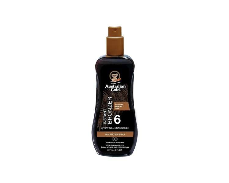 Australian Gold SPF 6 Spray Gel plus Bronzer 237ml