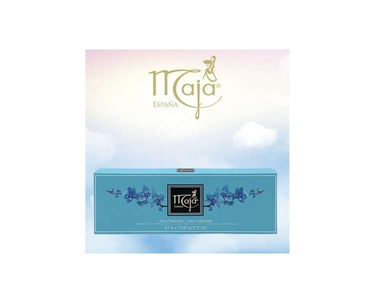 Maja Aqua Turquoise Perfumed Soap Bars 3.5 oz - Pack of 3