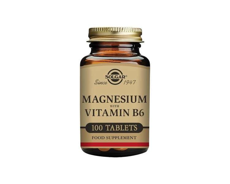 Solgar Magnesium with Vitamin B6 Energy and Muscle Support 100 Tablets