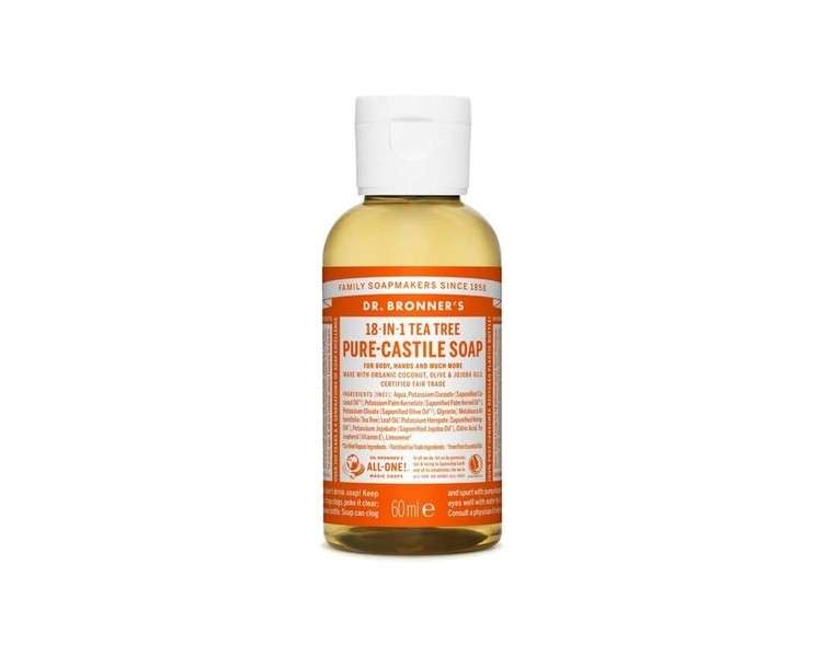 Dr. Bronner's Tea Tree Liquid Soap 60ml