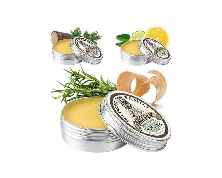 Beard Balm Beard Wax for Men Nourishing Beard Conditioner Moisturizer 60ml - Wilderness Scent