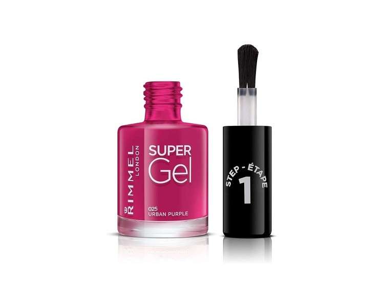 Rimmel London Supergel Kate Nail Lacquer 025 Urban Purple 12ml