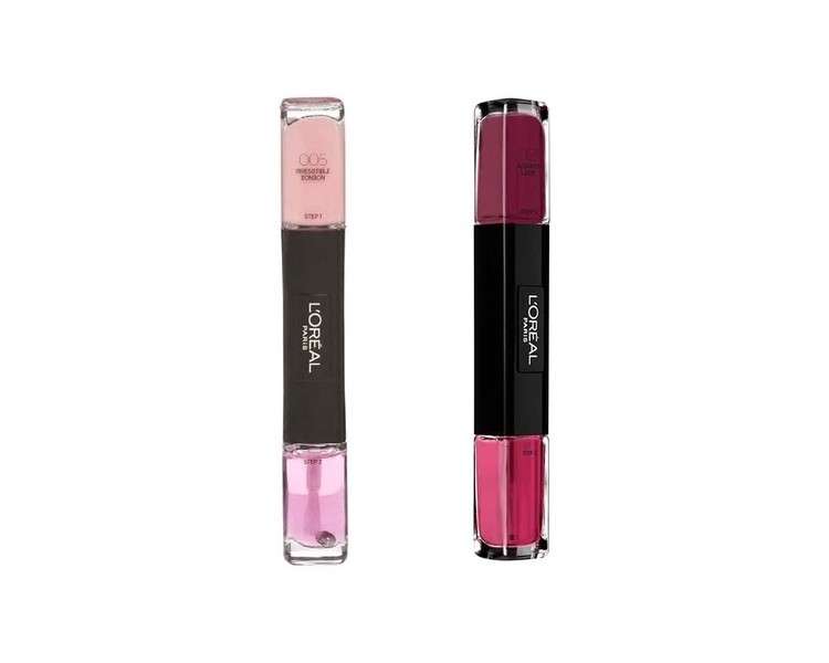 L'Oréal Paris Infallible Gel Nail Polish Duo 05 Irresistible Bonbon + 21 Always a Lady - Pack of 2