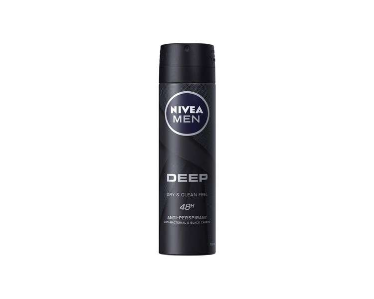 Nivea Men Deep Deodorant Dry & Clean Feel 48h 150ml