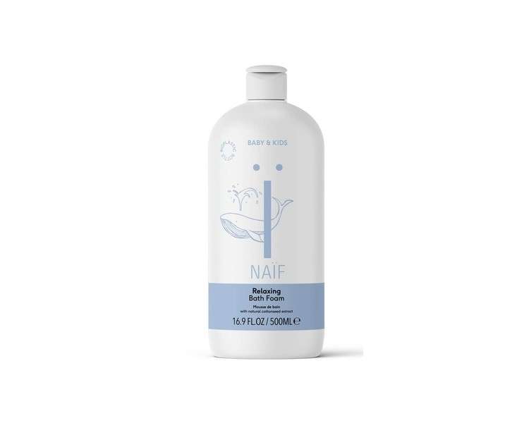 Naïf Baby & Child Bath Foam with Natural Bubbles, Cleans and Moisturizes During Bath Time, Suitable for Sensitive Baby Skin, 100% Vegan 500ml