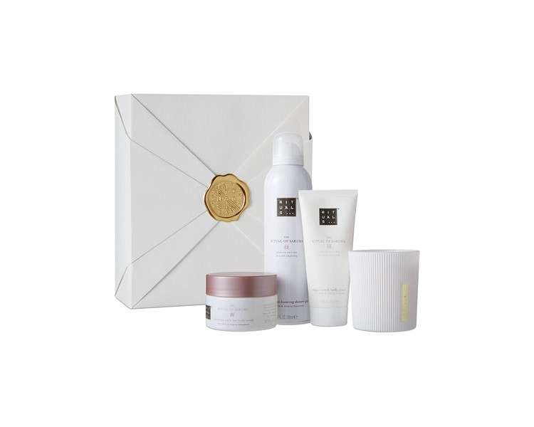 RITUALS Gift Set for Women from The Ritual of Sakura with Foaming Shower Gel, Body Scrub, Body Cream, and Candle - Medium