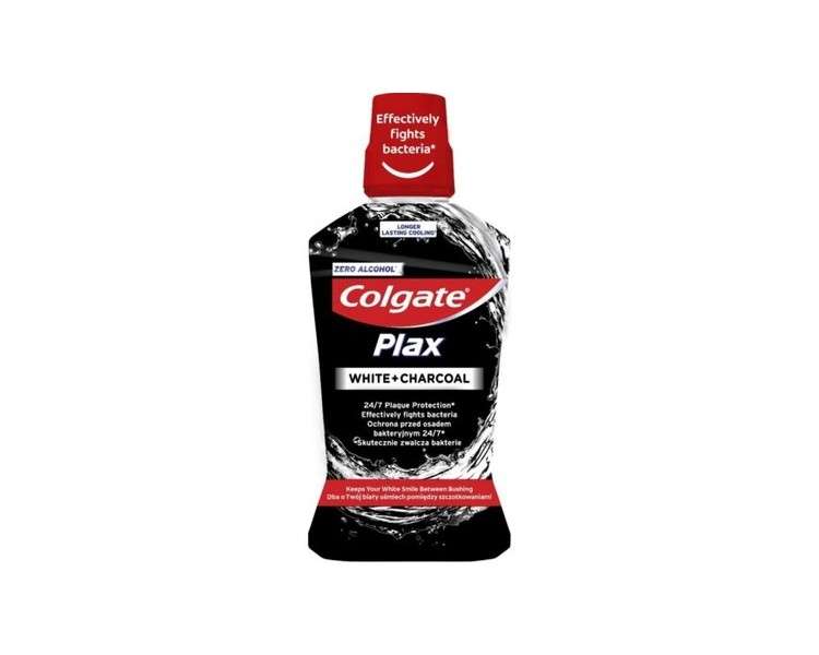 Colgate Plax White+Charcoal Mouthwash 500ml