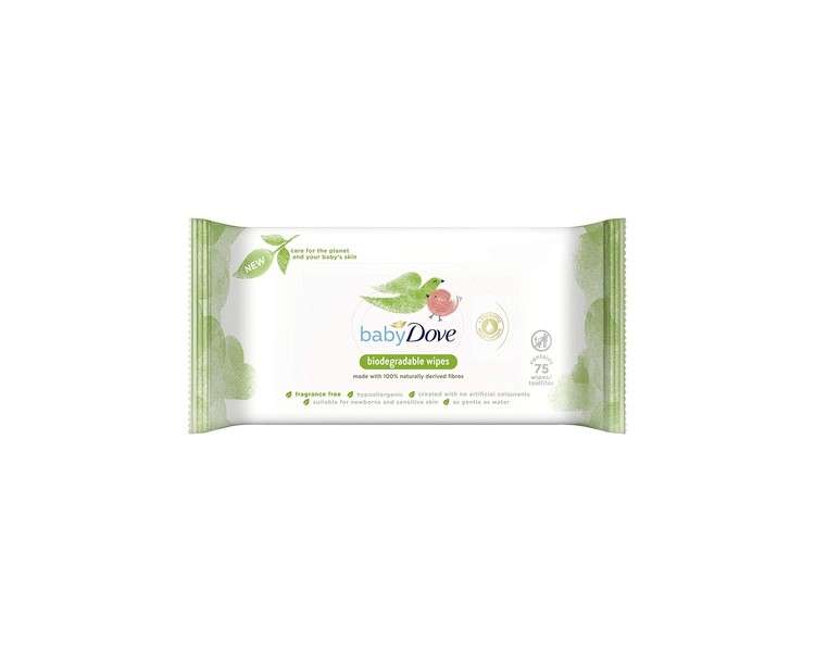 Baby Dove Biodegradable Wet Wipes 75 Pieces