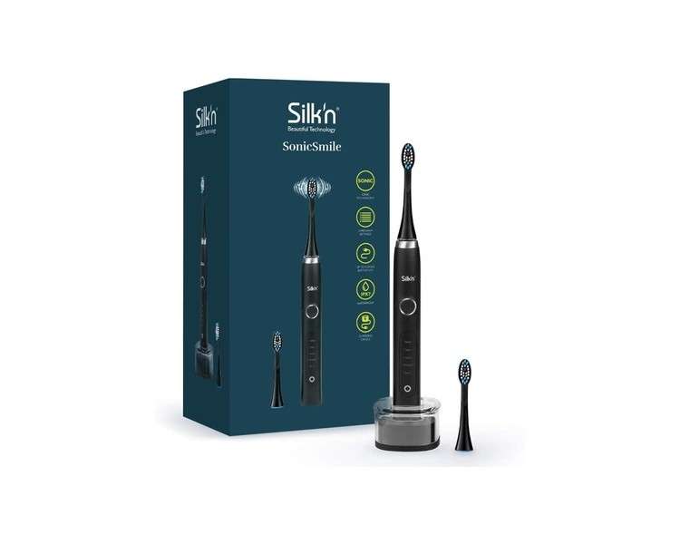 Silk'n SonicSmile Black Electric Toothbrush for Clean and White Teeth 31000 Vibration per Minute - Black