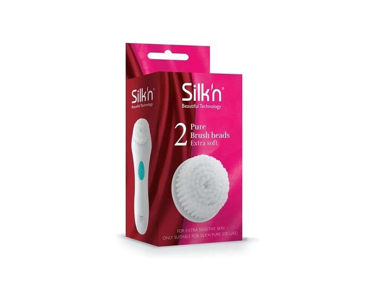 Silk'n Pure Extra Soft Brush Attachments for Face Cleansing, Skin Massage, and Exfoliation