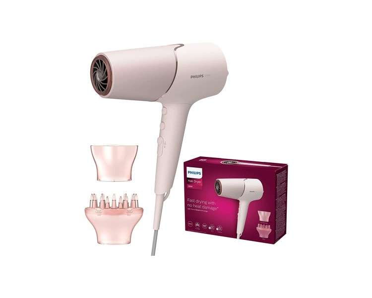 Philips Series 5000 Hair Dryer with ThermoShield Technology, Pearl Peach 2300W