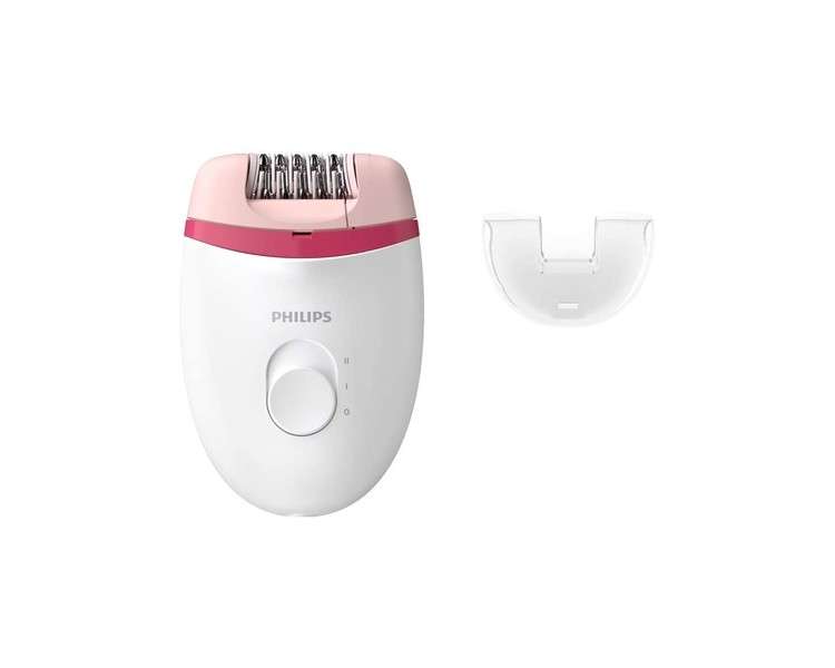 Philips Satinelle Essential Epilator Pink and White 15V Ergonomic