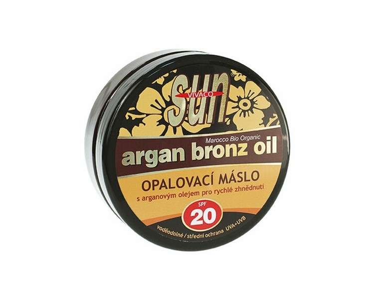 Vivaco SUN Tanning Butter with Organic Argan Oil SPF 20 200ml