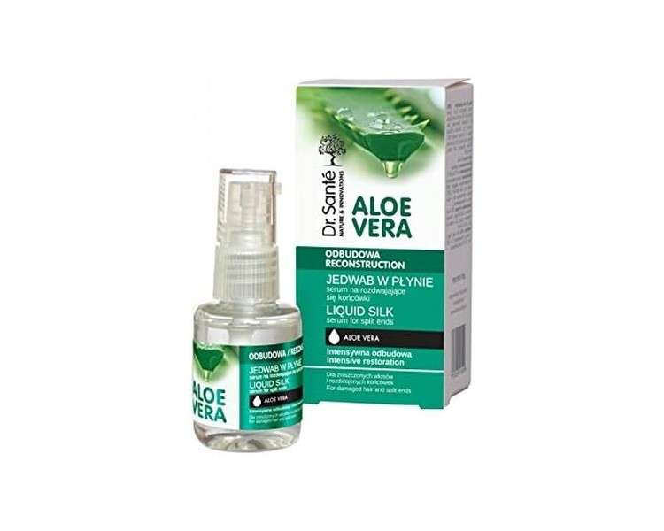 Dr Sante Aloe Vera Liquid Silk Serum for Split Ends and Damaged Hair 30ml