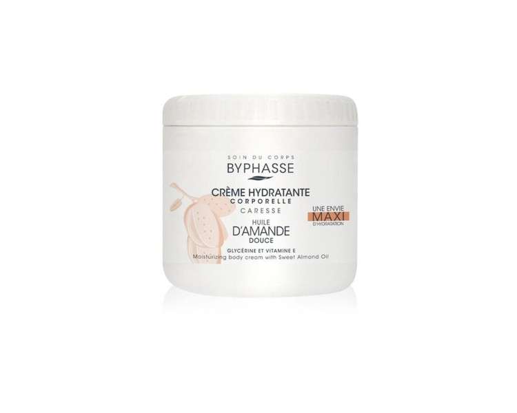 Byphasse Body Cosmetics Unisex Moisturizing Cream with Sweet Almond 500ml
