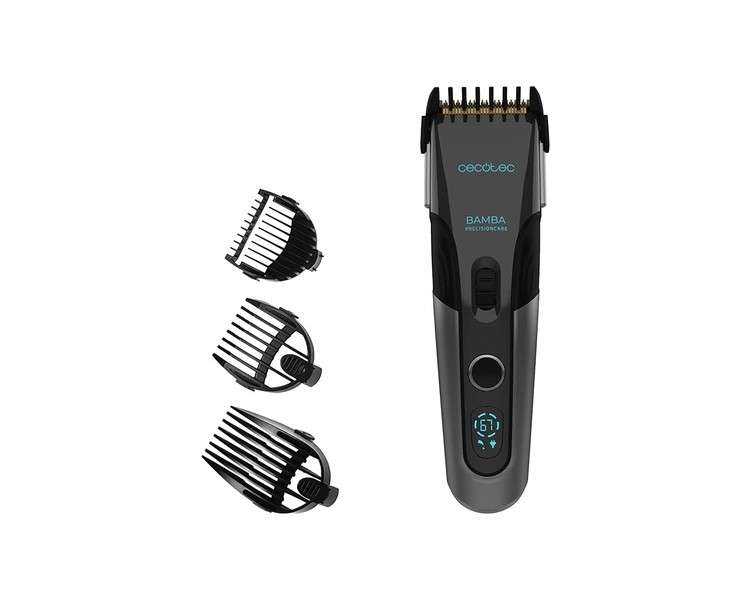 Cecotec Bamba PrecisionCare Titanium Hair Clipper with Battery and 3 Accessories