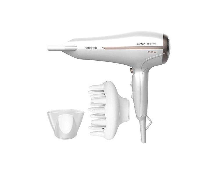 Cecotec Bamba IoniCare 5200 Aura Ion Hair Dryer 2300W with Cold Air Function 2 Speeds and 3 Temperatures